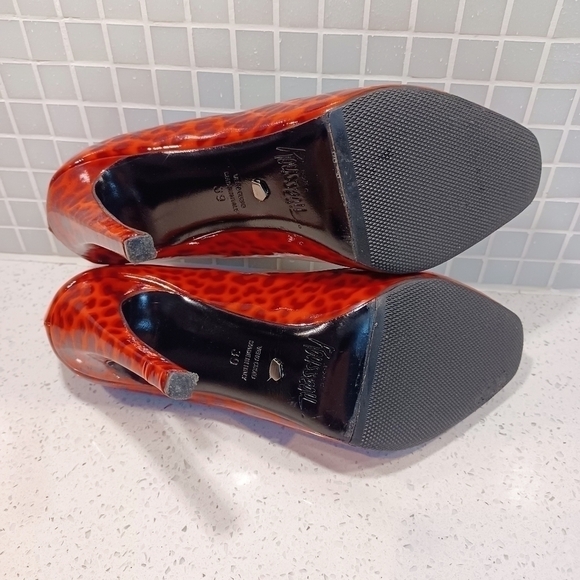 JEROME C Rousseau Aizza leopard red pumps heels shoes 👠 - Picture 9 of 9